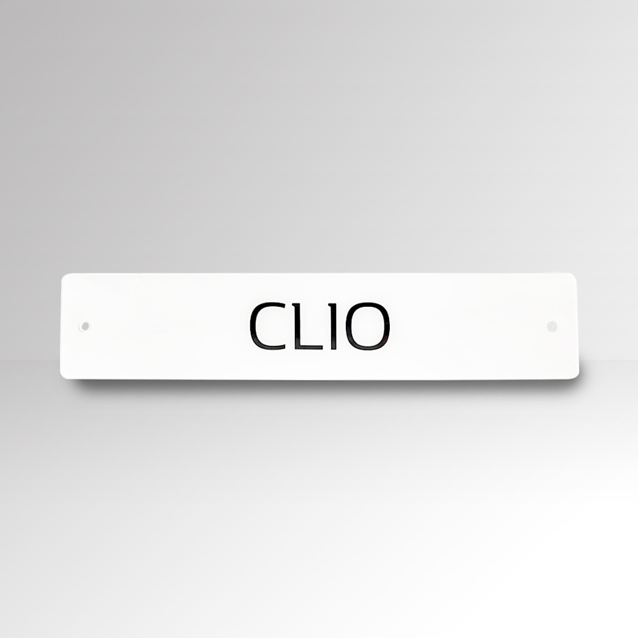 르노코리아자동차 CLIO 클리오 네임플레이트 전시차번호판